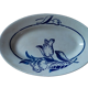 Oval dish delight porcelain blue flower St Amand dp 092286