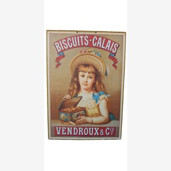 Affiche publicitaire biscuits calais