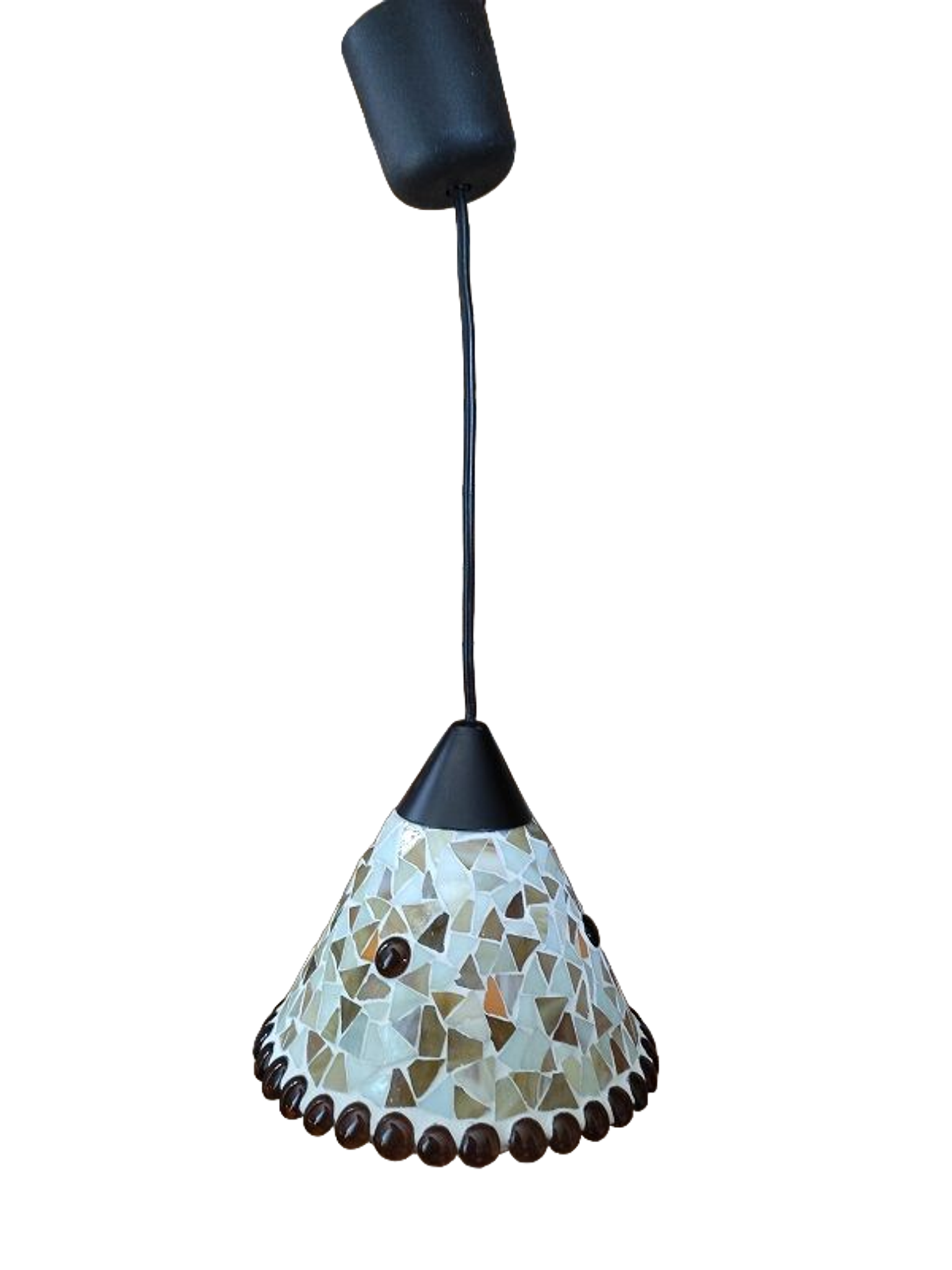 Glass mosaic pendant lamp Amber luminaire dp 092293