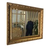 Old mirror wood and stucco 55cm X 73 cm