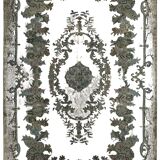 Handmade Hi-Low Pile Turkish 1980s 191 cm x 296 cm Grey Rug