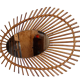 Oval rattan mirror