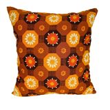 Vintage 70s flower cushion 38 x 38 cm