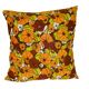 Coussin fleurs années 70 vintage 39 x 39 cm