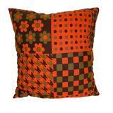 Vintage 70s flower cushion 38 x 38 cm