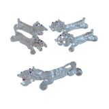 Porte-couteaux chiens en cristal
