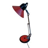 Red vintage Aluminor lamp