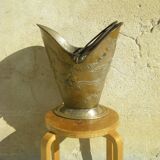 Old copper coal bucket