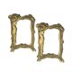 Pair of brass frames with Art Nouveau style woman