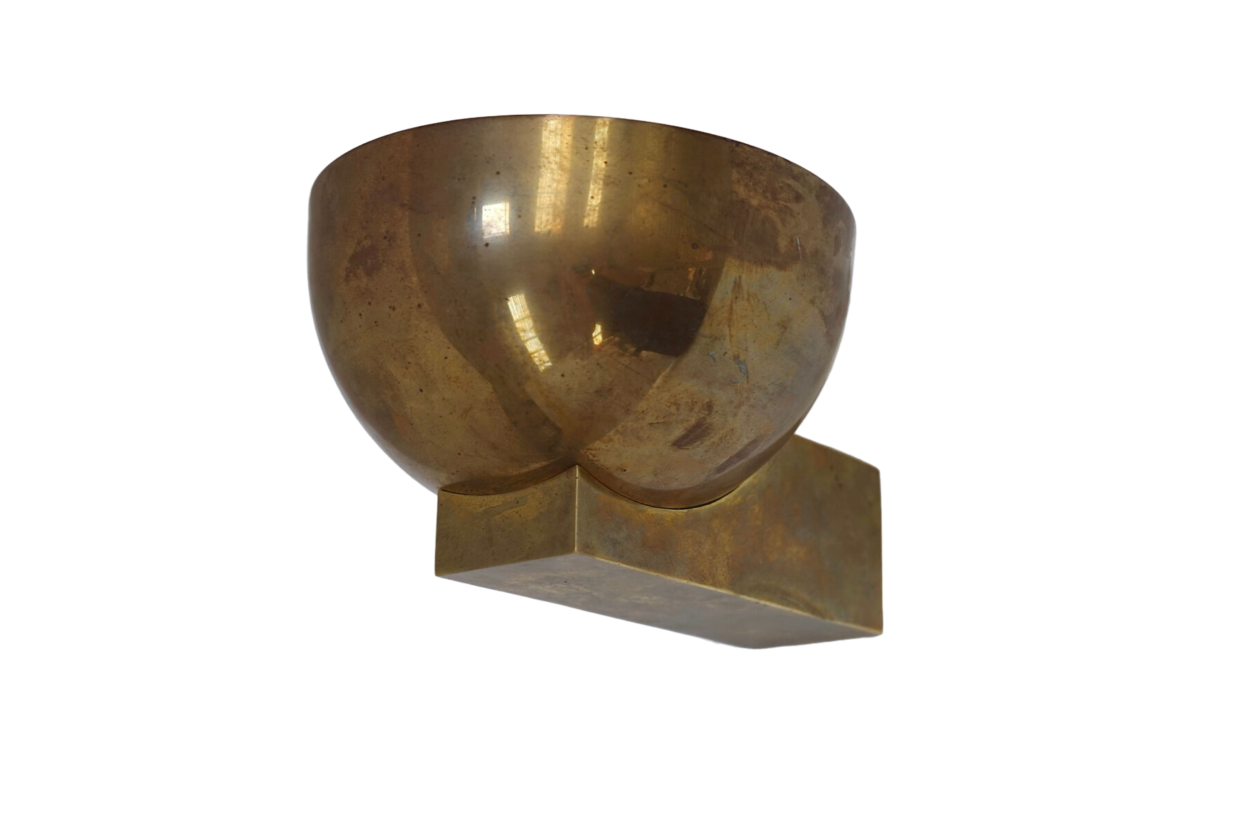 Modernist art deco brass wall lamp circa 1930