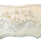 Pediment angels in reinforced plaster staff 69x37cm