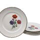 6 Flat porcelain plates "Moulin des Loups" Beaulieu model