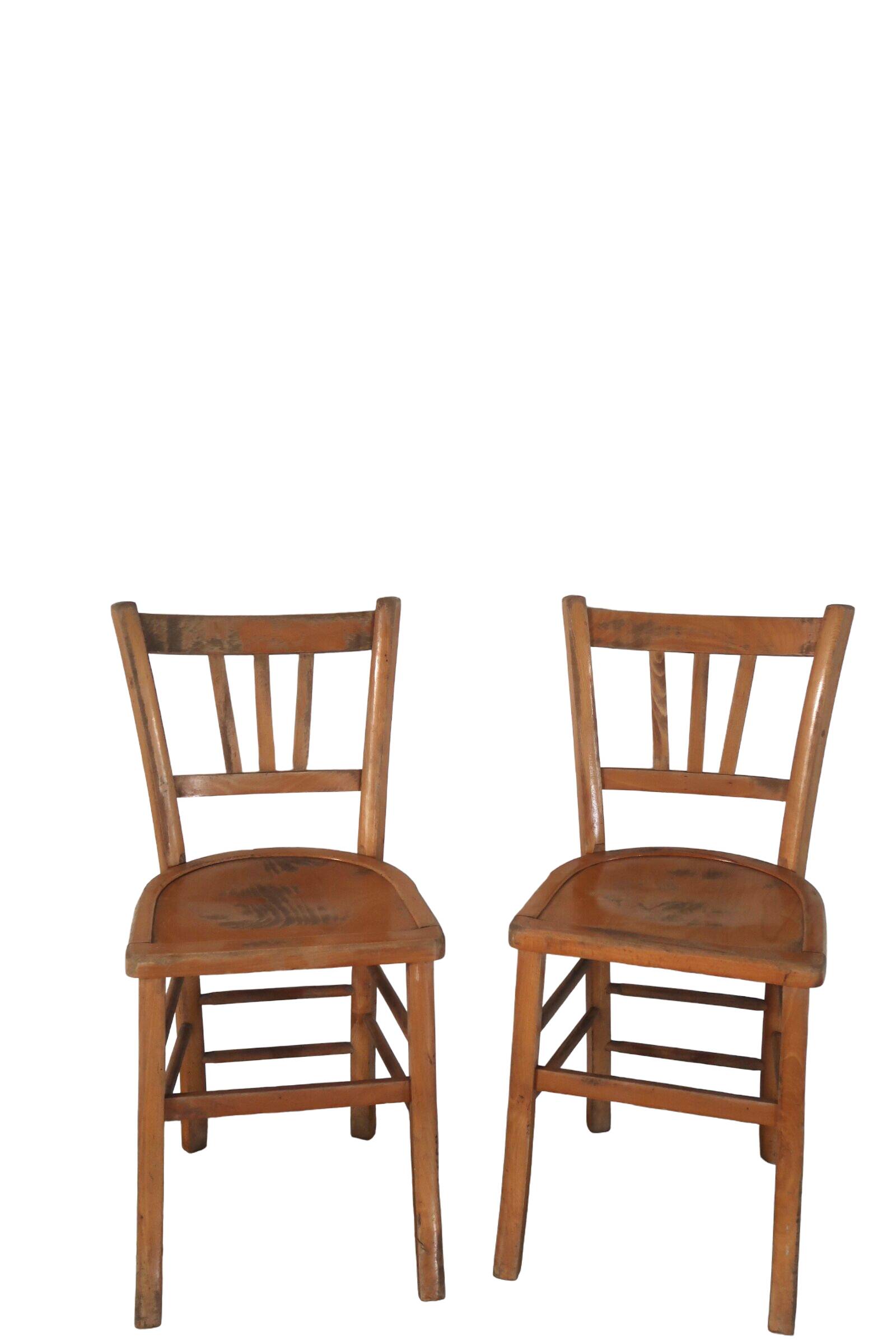 Lot de 2 chaises bistrot en bois