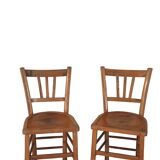 Set of 2 wooden bistro chairs