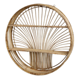Round wicker shelf