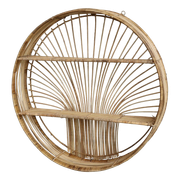 Etagère ronde osier