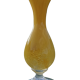 Yellow crystal vase - Cristallerie d'Aubusson