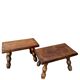 Lot de 2 marche pieds ancien en bois pied tourné