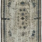 Hand-Knotted Vintage Anatolian 1980s 175 cm x 282 cm Grey Rug