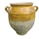 Old confit pot in yellow glazed terracotta nineteenth century