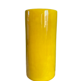 Yellow ceramic roller vase