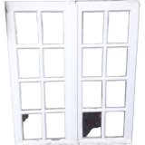 Fenêtre chêne H96,8xL80,5cm ancienne petits carreaux