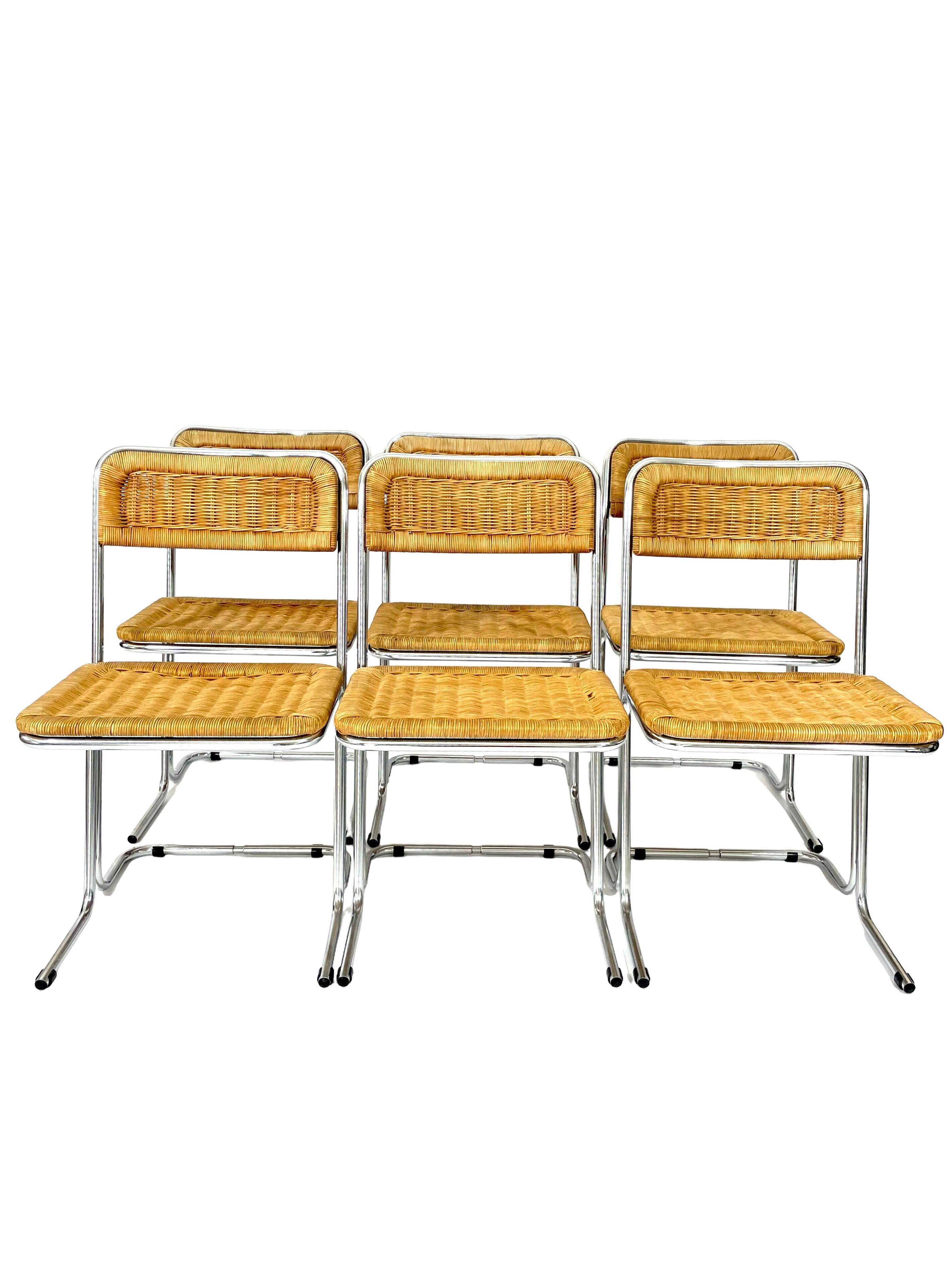 Bauhaus rattan chairs circa 1970