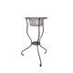 Old planter wrought iron basin blown glass