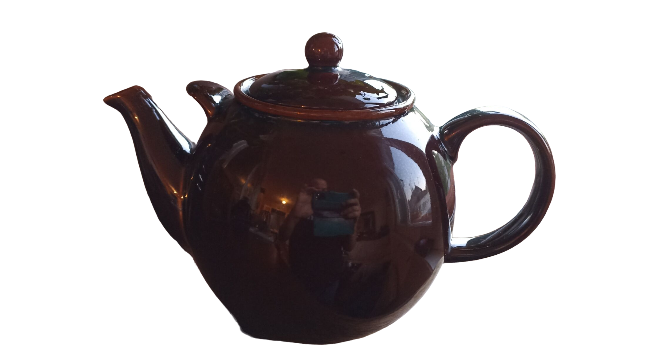 Vintage ceramic ball teapot