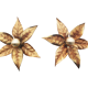 Set of brass ‘floral’ wall sconces