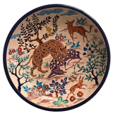 Circular dish in Longwy enamels, numbered