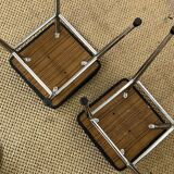 Pair of old skai stools