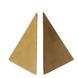 Brass "prism" bookends, 80s