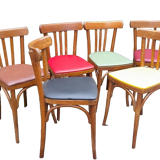 6 chairs vintage bistro colorful, Parisian bistro