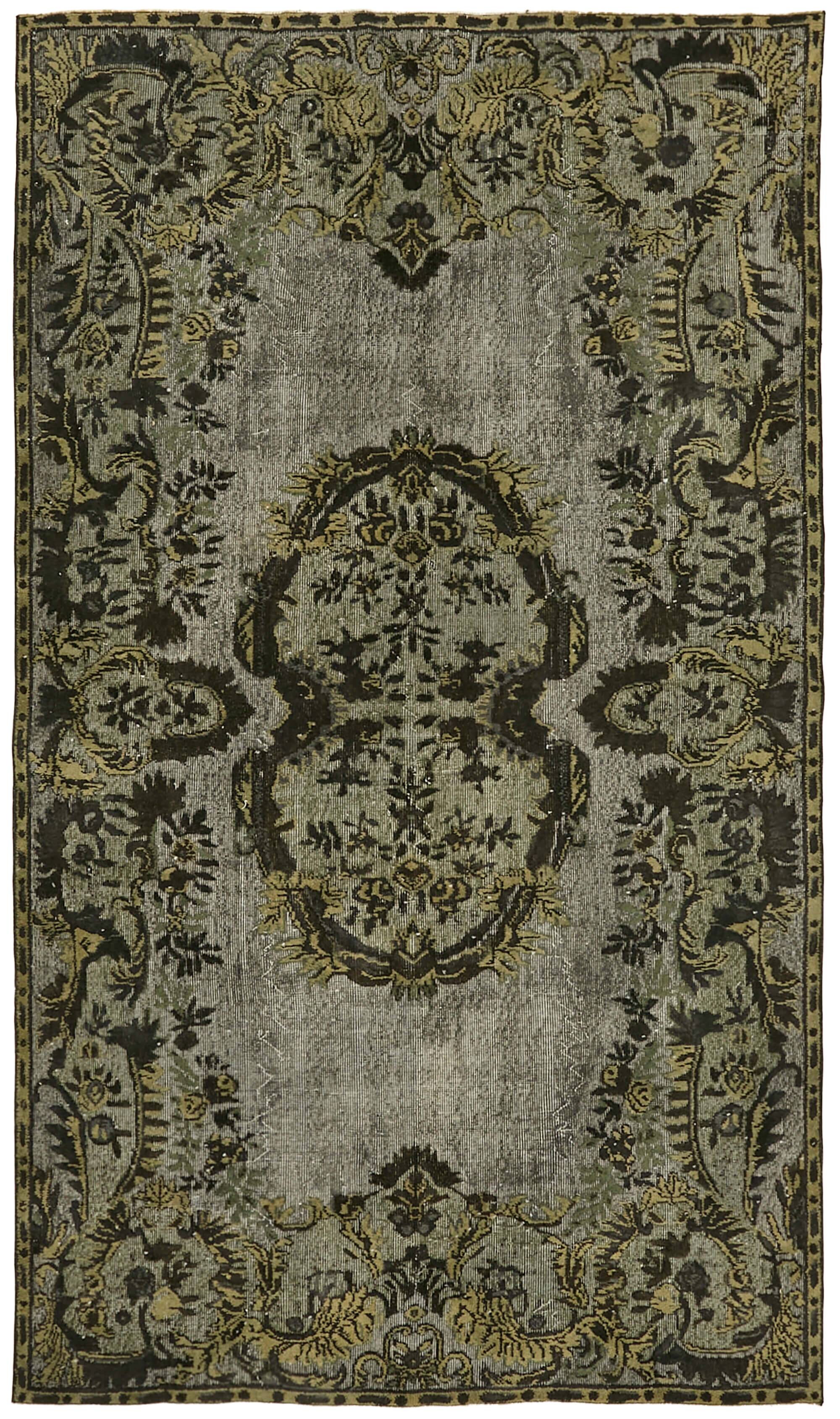 Handmade contemporary oriental grey carpet, 1970s 176 cm x 295 cm