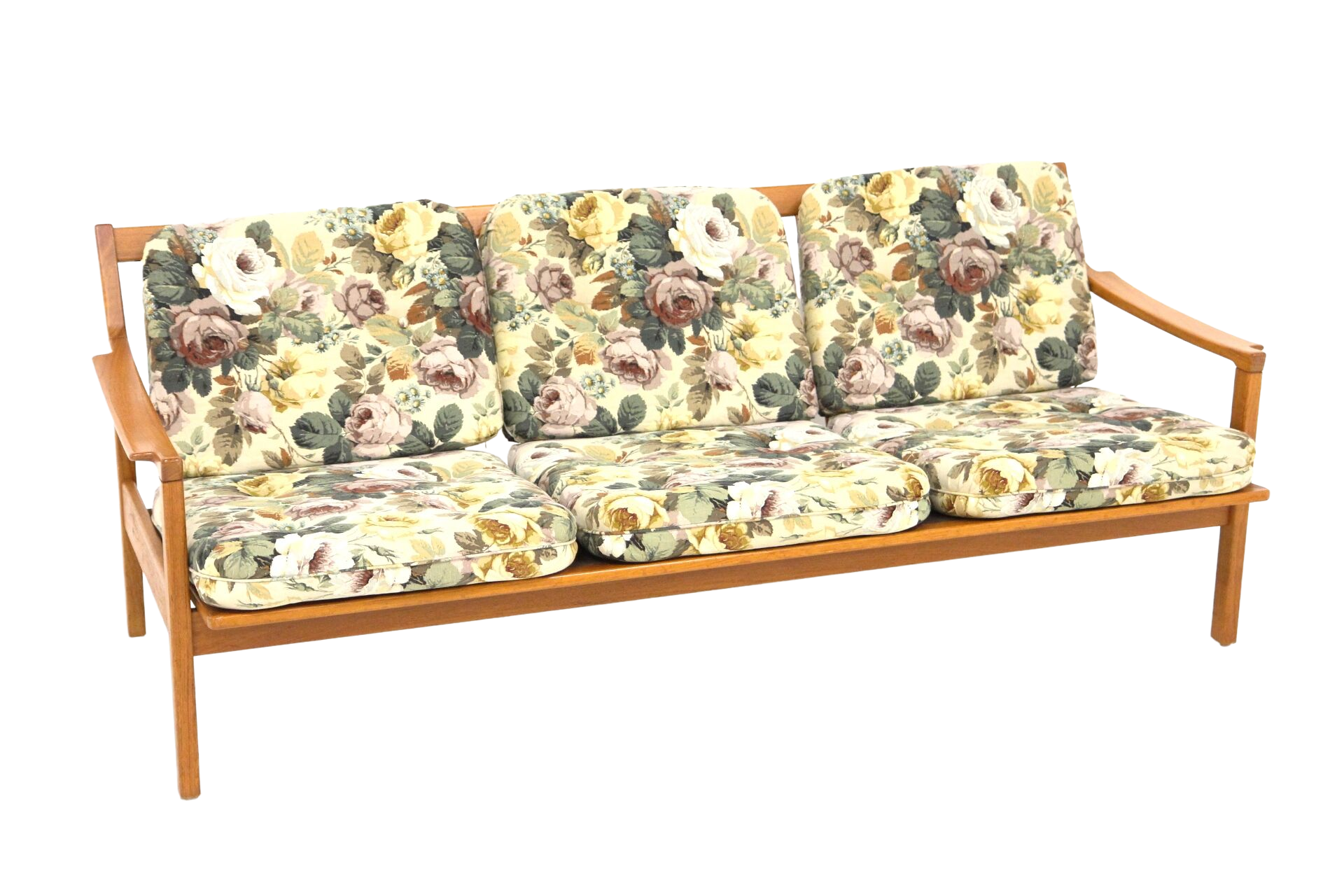 Floral sofa "Tibro" Erik Wørtz, Möbel-IKÉA, Sweden, 1960