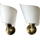 Pair of sconces, brass and plastic