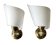 Pair of sconces, brass and plastic