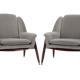 1980s pair of italian refurbished armchairs