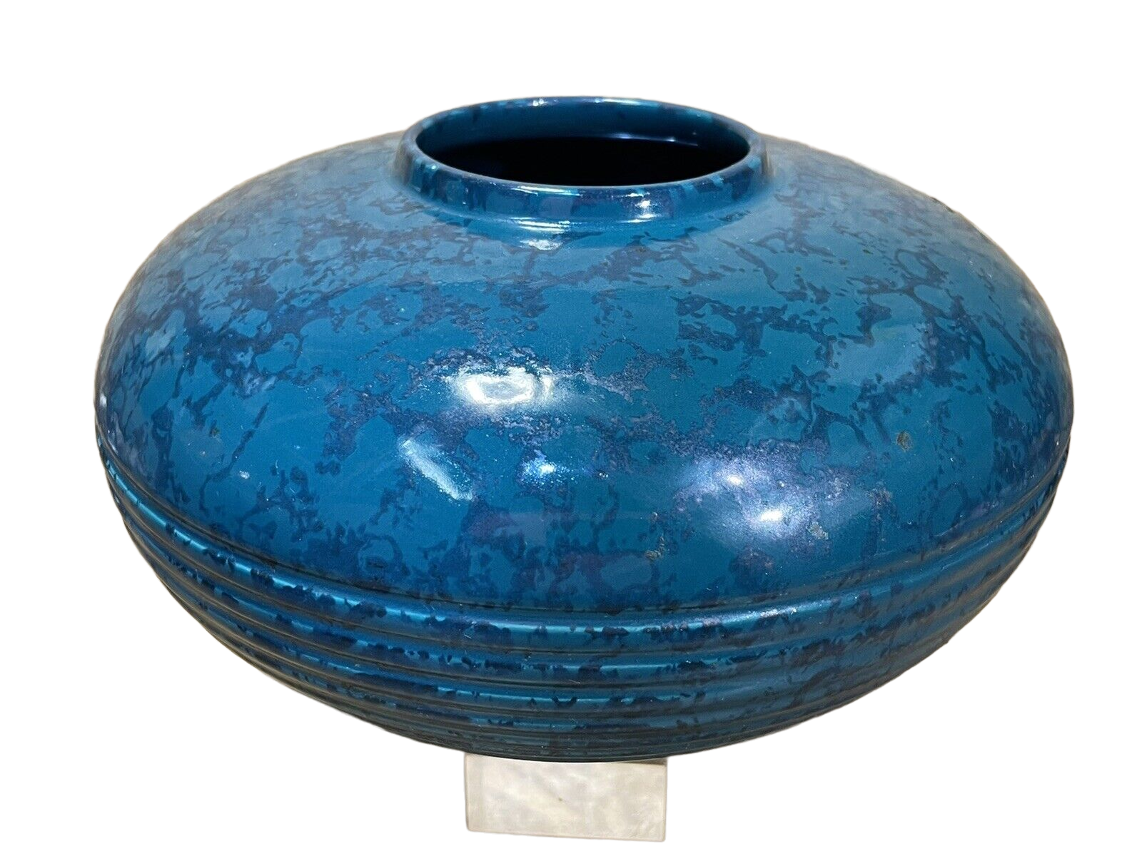Vase ball earthenware Saint-Clement, France, art deco era