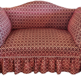 Two-seater sofa on wheels