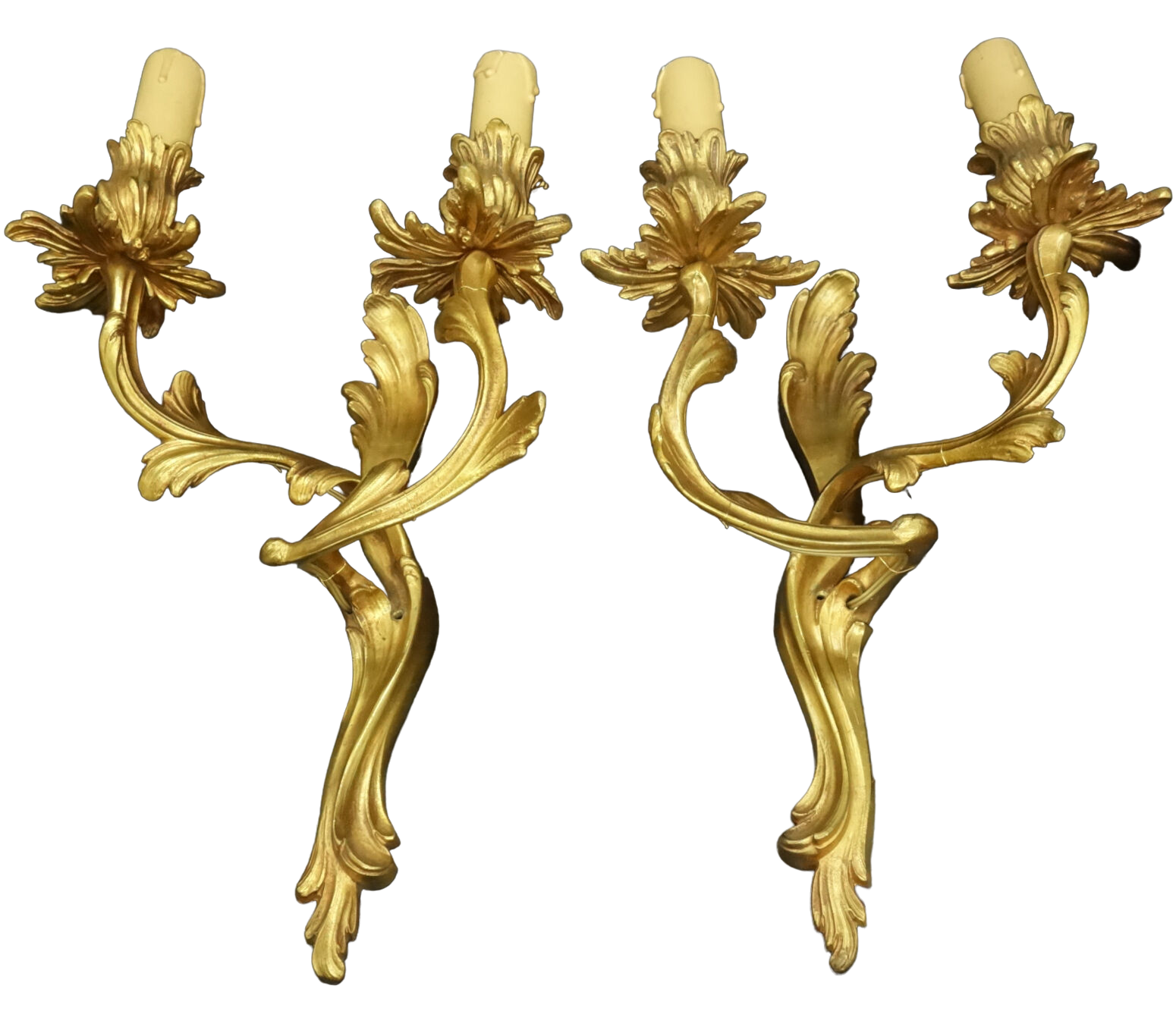 Paire d'appliques style Louis XV, fin XIXe