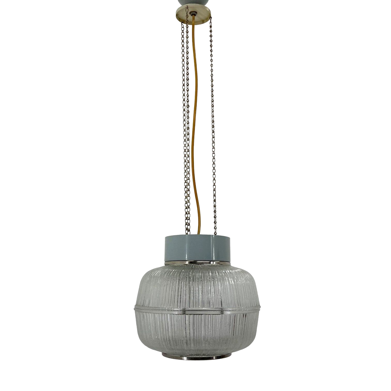 1960's Glass & Metal Pendant, Czechoslovakia