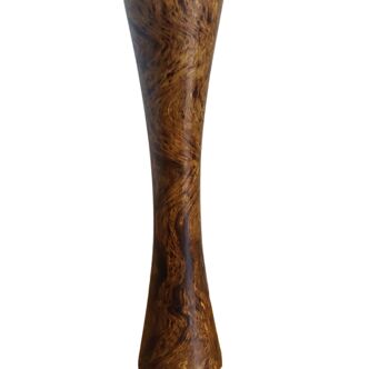 Vase diabolo en bois laqué marbré Art Déco