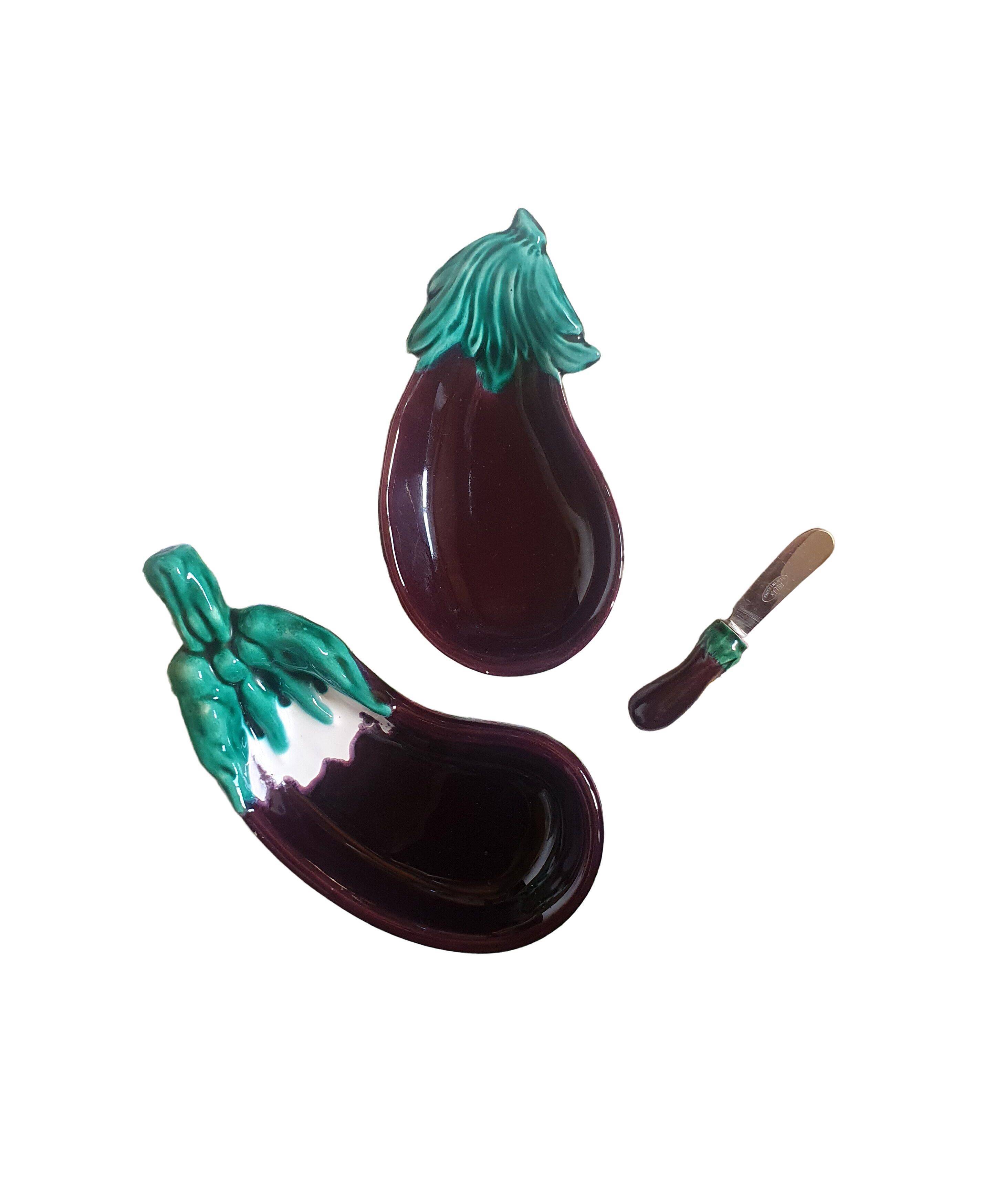 Eggplant set in slurry