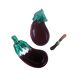 Ensemble aubergine en barbotine