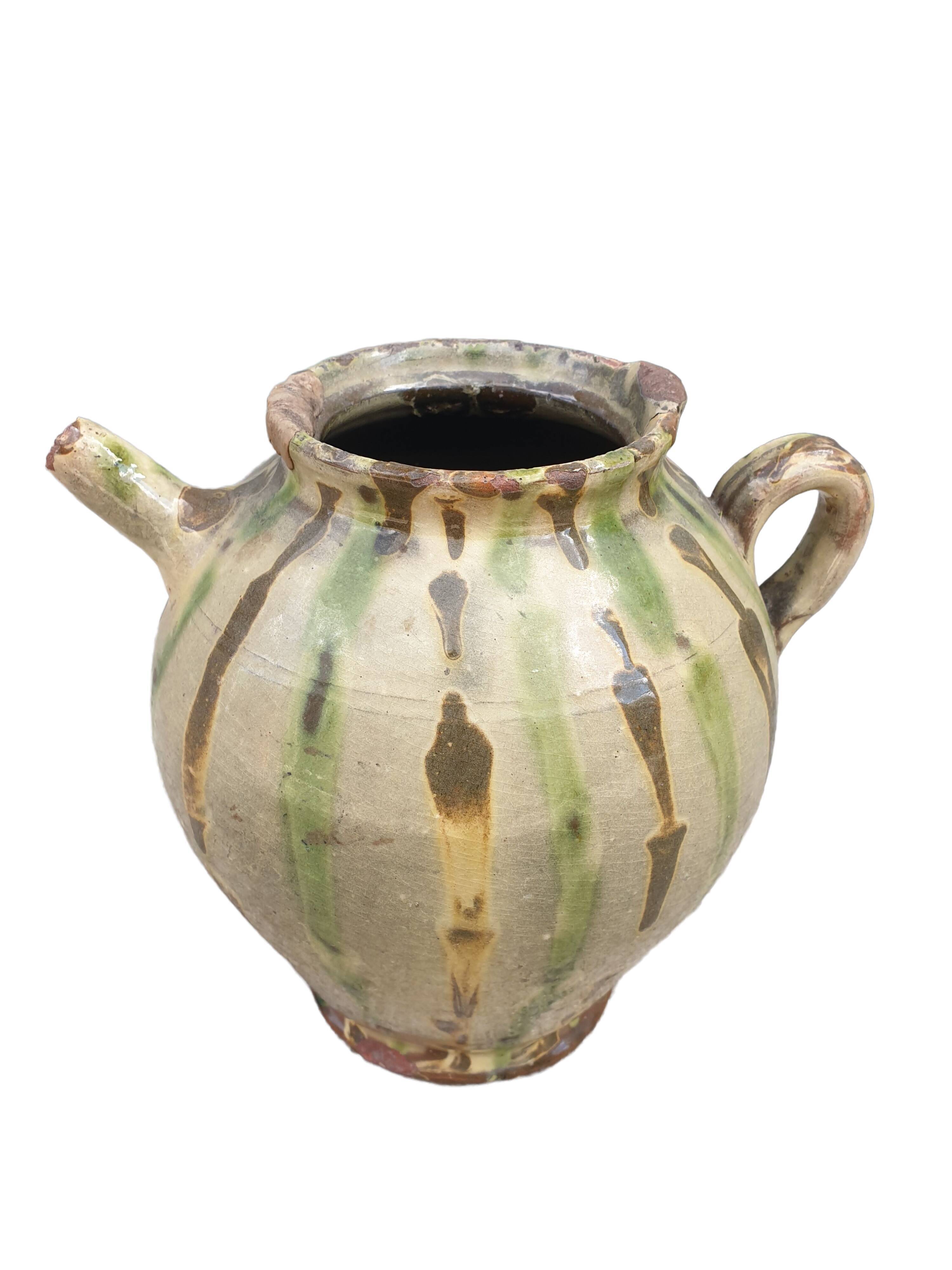 Large glazed terracotta jug late nineteenth century