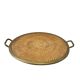 Wicker & brass tray