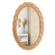 Vintage oval rattan mirror