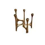 Midcentury Brutalist Bronze Candleholder by Michael Harjes, Germany, 1960s